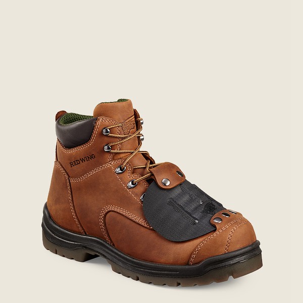 Red Wing Safety Boots Brown - Mens King Toe® - 6-inch Toe Metguard - 5098-KBWJU